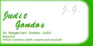 judit gondos business card